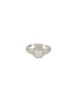 Silver Rhodium Plated White Round Cut Zircon Studded Adjustable Solitaire Engagement Propose Wedding Finger Ring