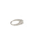 Silver Rhodium Plated White Round Cut Zircon Studded Adjustable Solitaire Engagement Propose Wedding Finger Ring