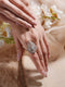 White Rhodium Toned Zircon Studded Adjustable Designer Cocktail Wedding Finger Ring