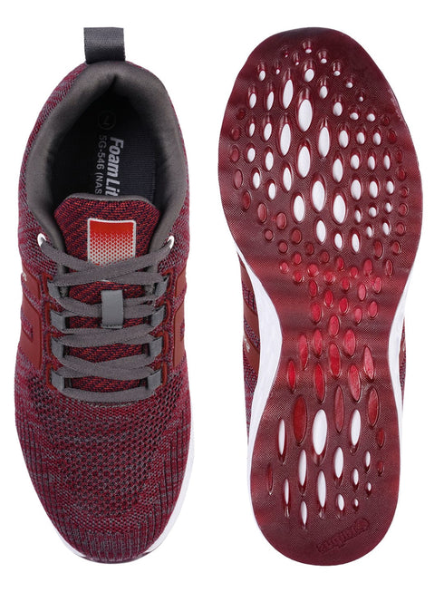 NASA Maroon Men's Running Shoes