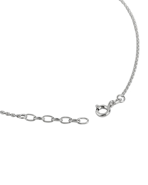925 Sterling Silver Rhodium-Plated Emerald Studded Anklet