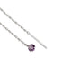 925 Sterling Silver Rhodium Plated Dangling Solitaire Threader Earring