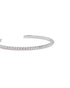 Rhodium Plated Twisted Cuff Bangle