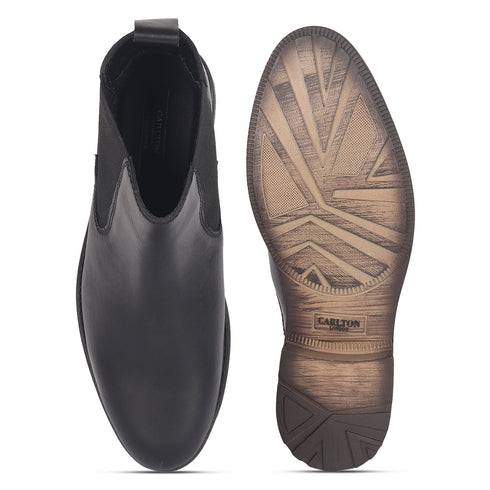 Men's Premium Leather Slip-On Chelsea Boots