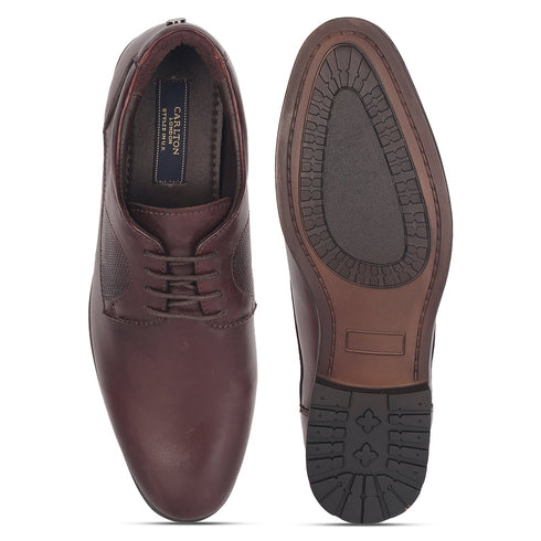 Men's Polished Cognac Leather Derby Dress Shoes