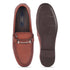 Men's Slip-Ons Textured Leather Loafers with Webbed Strap