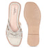 Women's Flat Slide Sandal with Criss-Cross Straps & Buckles