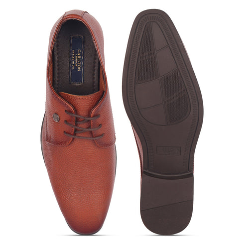 Men's Textured Leather Lace-Up Derby Shoe