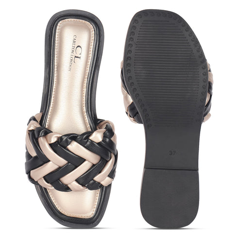 Women's Chic Braided Slip-On Flat Sandals