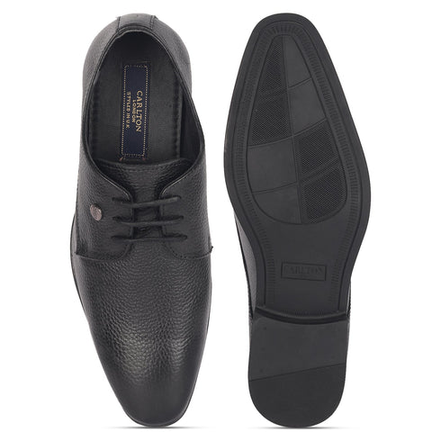 Men's Textured Leather Lace-Up Derby Shoe