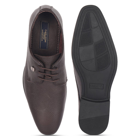 Men's Textured Leather Lace-Up Derby Shoe