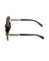 Black & Gold Toned UV Protected Brown Lens Oversized Sunglasses for women CLSW612