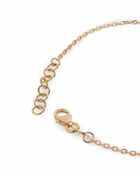 18kt Gold Plated CZ Infinity Heart Charm Adjustable Bracelet