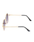 Women Gold and Black Toned Blue UV Protected Lens Oversized Sunglasses