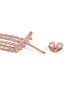 18kt Rose Gold Plated Dangling CZ and Chandelier Drop Earring