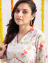 Women's Printed Georgette Anarkali Kurta Set With Dupatta