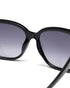 Women Black Toned Blue UV Protected Lens Oversized Sunglasses