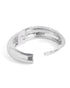 Rhodium Plated Textured Hoop