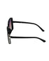 Women Black & Silver Toned UV Protected Gradient Lens Oversized Sunglasses