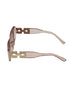 Woman Peach & Gold Toned UV Protected Brown Lens Cateye Sunglasses