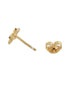 925 Sterling Silver 18kt Gold Plated Petite Star Stud Earring