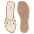 Women's Elegant Flat Slide Sandal with Interlocking Detail