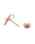 925 Sterling Silver 18kt Rose Gold Plated BOW Mini Stud Earring