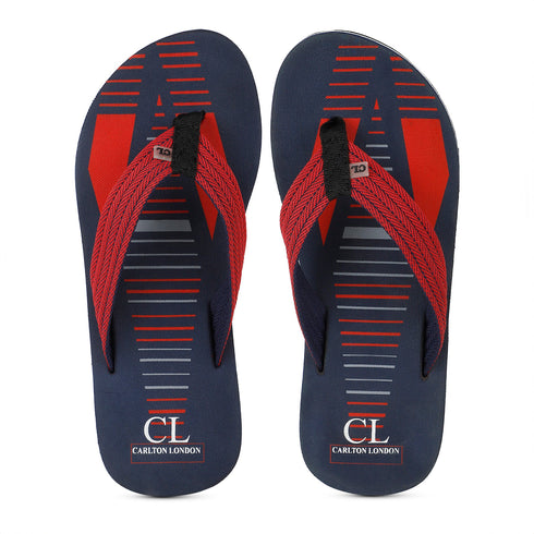 Men's Geometric Print Thong Slipers