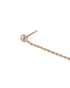 925 Sterling Silver 18kt Rose Gold Plated Dangling Ball with Chain Drop Earring