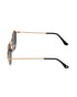 Women Gold and Black Toned Black UV Protected Lens Rectangle Sunglasses