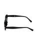 Women Black & Silver Toned UV Protected Black Lens Oval Sunglasses