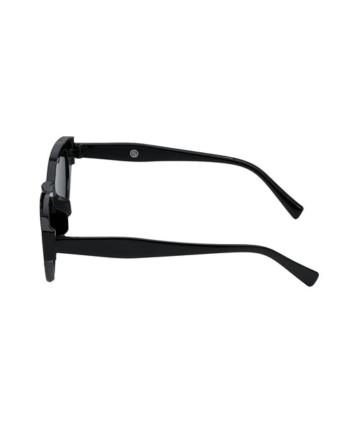 Women Black Toned UV Protected Black Lens Wayfarer Sunglasses