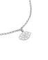 925 Sterling Silver Rhodium-Plated Enameled Evil Eye Charm Bracelet