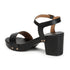 Women's Textured Block Heels Sandals
