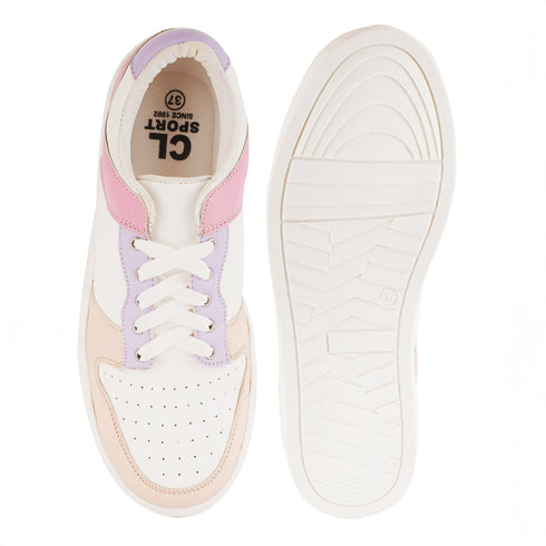 Women's Colorblock Lace-Up Casual Sneakers