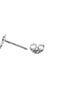 925 Sterling Silver Rhodium Plated Petite Elephant Stud Earring