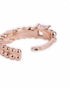 18kt Rose Gold Plated Solitaire Huggie Hoop Earring