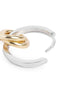 18kt Gold & Rhodium Dual Plated Intertwined Knot Hoop Earring
