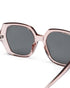 Women Brown Toned Black UV Protected Lens Oversized Sunglasses