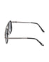 Men Metallic and Black Toned Black Polarised Lens Rectangle Sunglasses