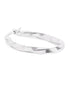 Rhodium Plated Oval Twisted Hoop Earring
