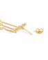 18kt Gold Plated CZ Dangling Chain Ear Cuff Earring