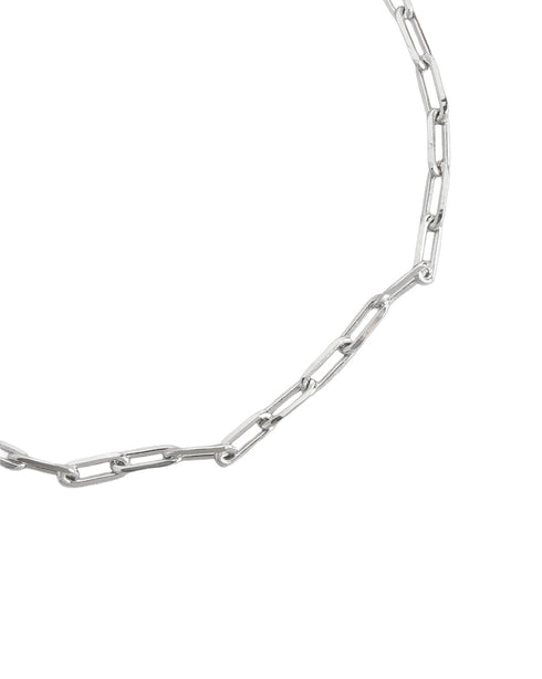 925 Sterling Silver Rhodium Plated Link Chain Bracelet