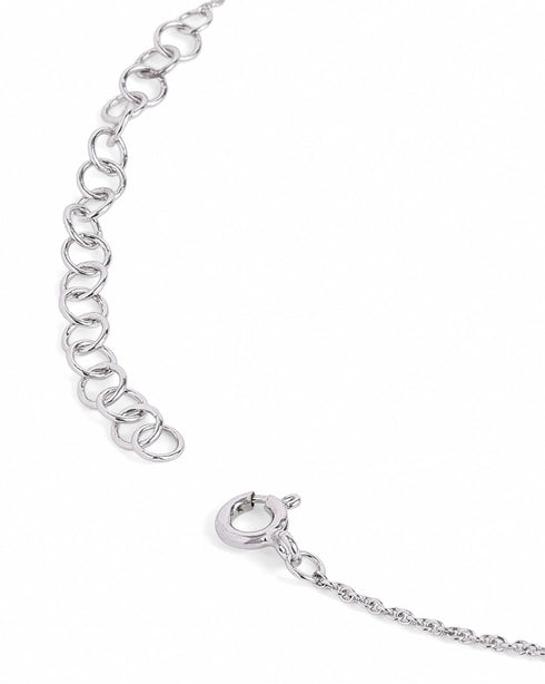 18kt Gold & Rhodium Plated Dual Tone Dangling Star Charm Necklace