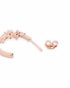 18kt Rose Gold Plated Baguette CZ Half Hoop Earring
