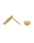 925 Sterling Silver 18kt Gold Plated CZ Petite Stud Earring