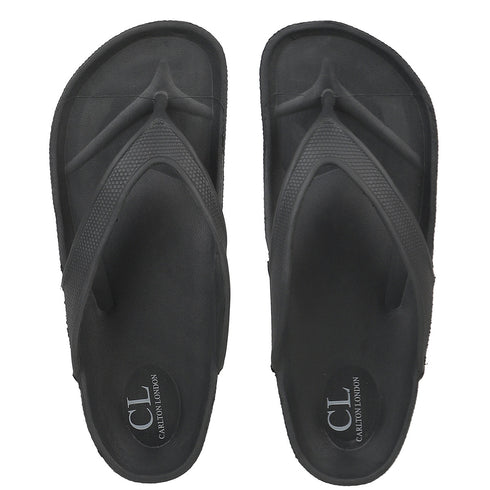 Men Textured Comfort Thong Sandals