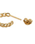 925 Sterling Silver 18kt Gold Plated Link Chain Half Hoop Earring