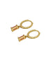 Gold Plated Dangling Solitaire Mini Hoop Earring