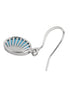 925 Sterling Silver Rhodium Plated Oval Drop Earring